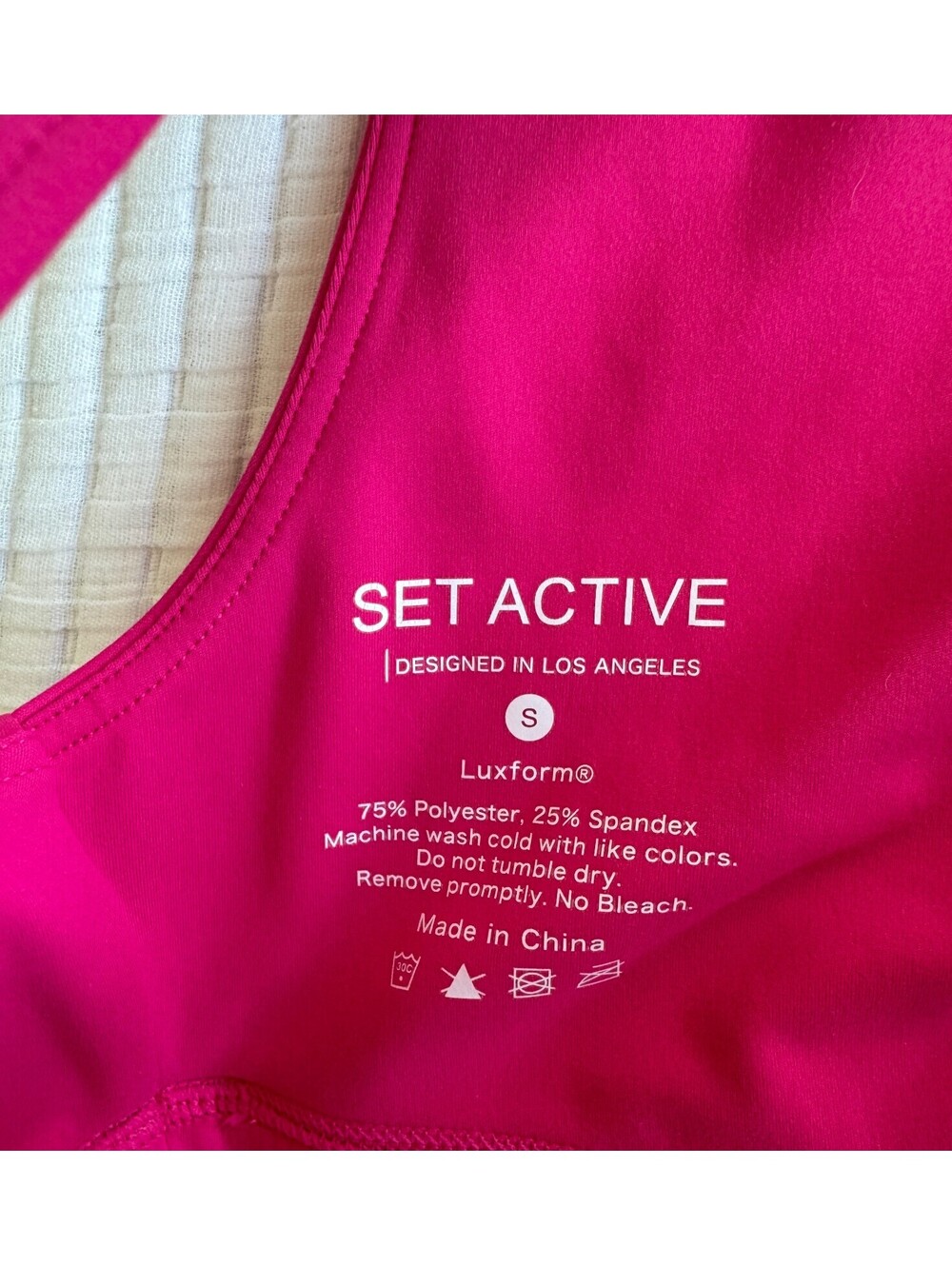 SET Active Luxform Sport Bra Hot Pink Razzle Small - Picture 6 of 7